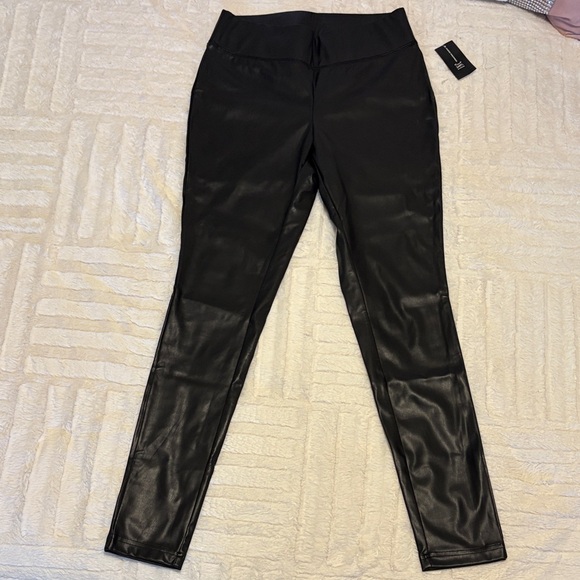 INC International Concepts Pants - NWT INC International Concepts Black faux Leggings, high rise